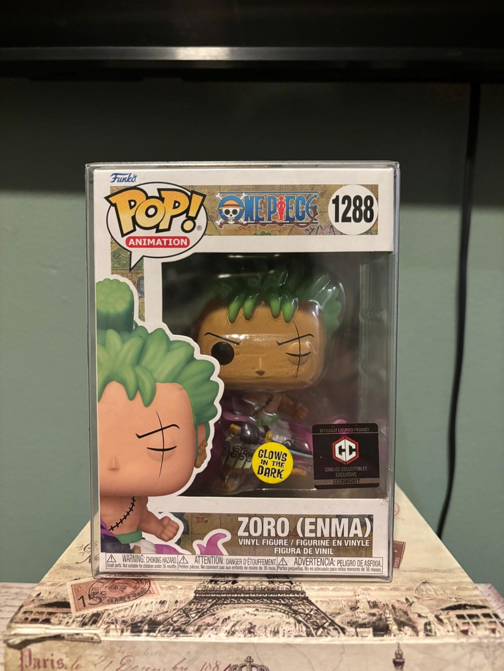 Funko Pop! One Piece Zoro (Enma) Glow-In-The-Dark Vinyl Figure - Green